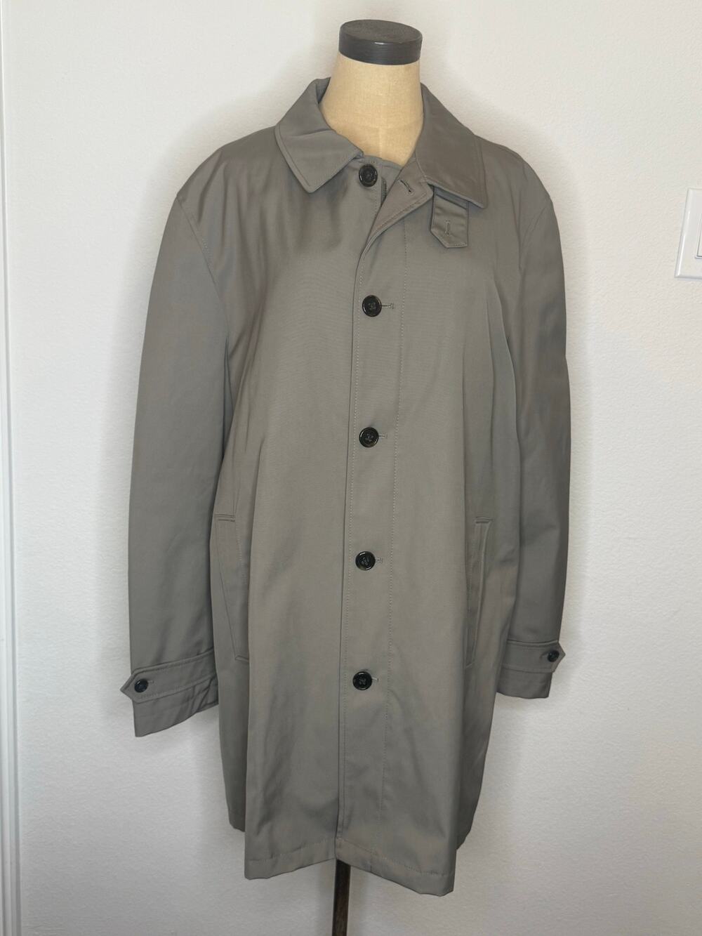 Y2K NEW NWT Banana Republic lined trench coat jacket olive taupe Women size XL